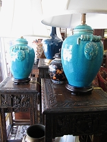 Majolica Style Lamps